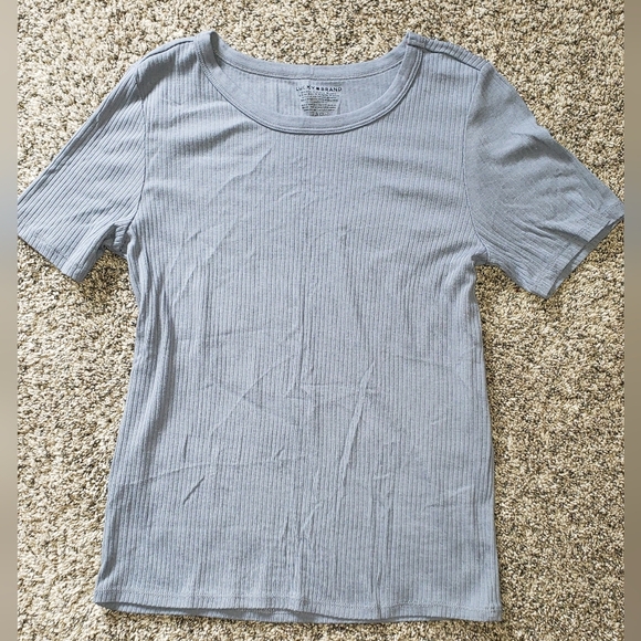 Lucky Brand| NWOT| Set of Three Short Sleeve T-Shirts in Mauve, Mint, and Slate - Picture 2 of 10